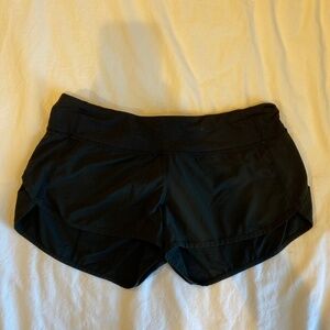 lululemon Speed Up women’s shorts, black size 6